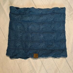 Fuzzy Lined Solid Cable Knit CC Exclusive Infinity Scarf. One Size.